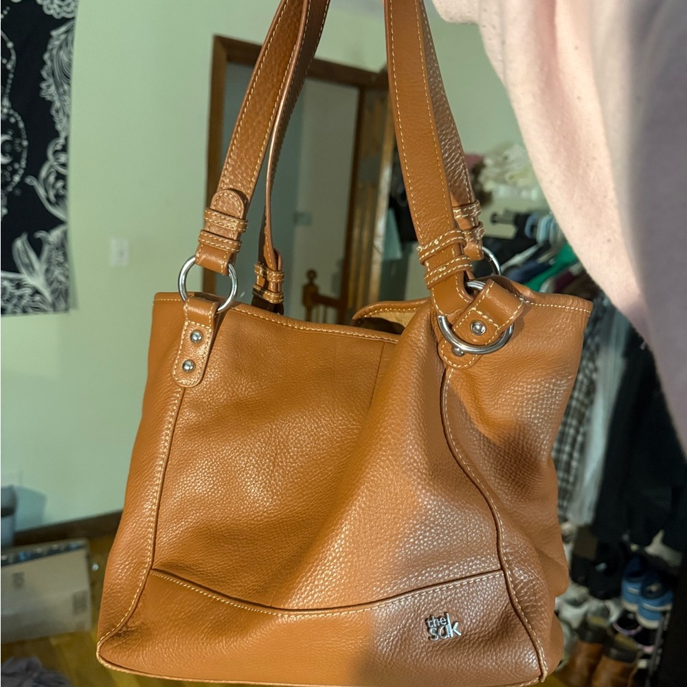 The Sak Brown Leather Shoulder Bag